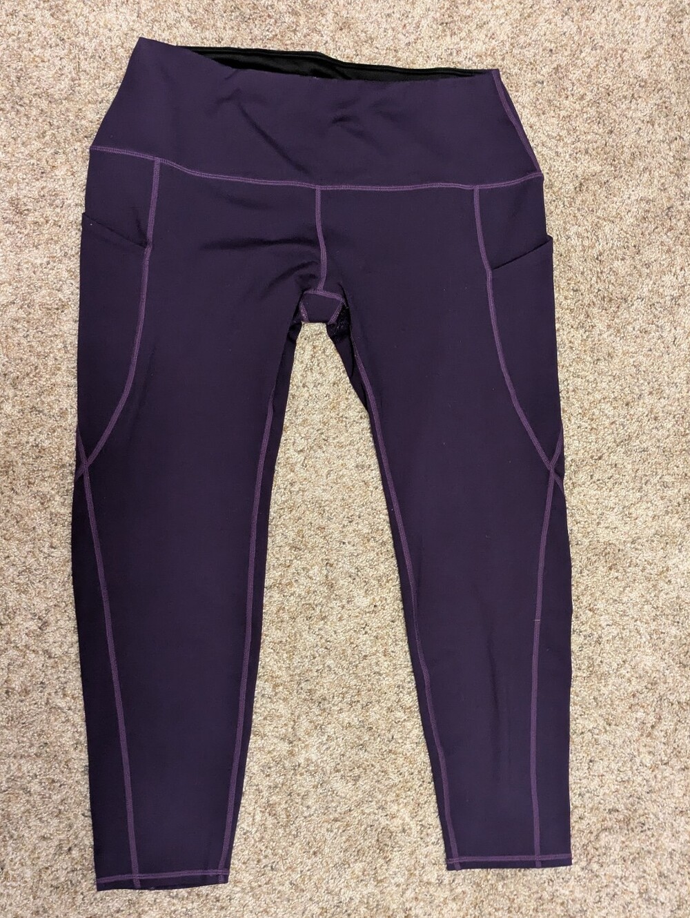Ododos Purple Leggings With Pockets 3XL